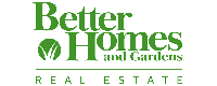 Front page better homes and gardens real estate logo vector