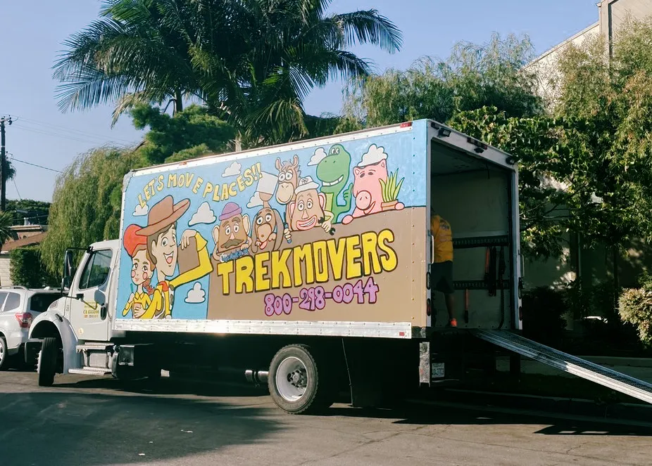 Spacious moving truck. Trek Movers offers full range of moving services.