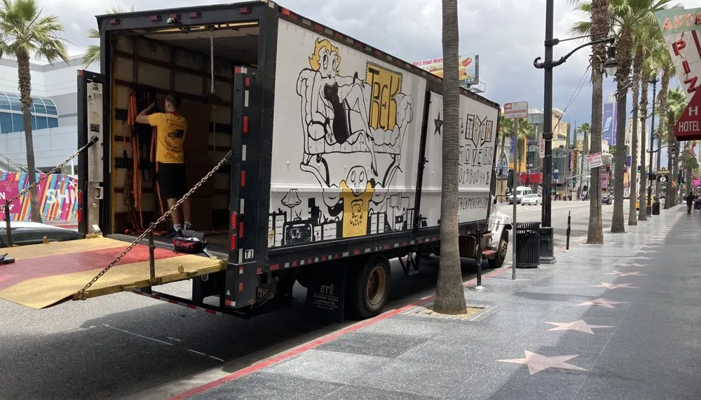 Furniture being carefully loaded by professionals, TrekMovers