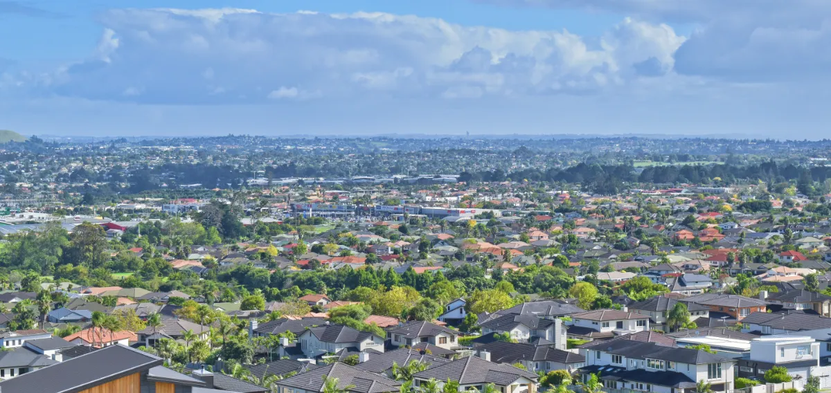 San Leandro movers aerial view of east tamaki heights suburban houses 2026 01 07 07 16 13 utc