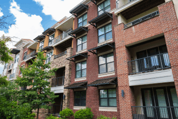 A row of apartments in Sunnyvale, CA.