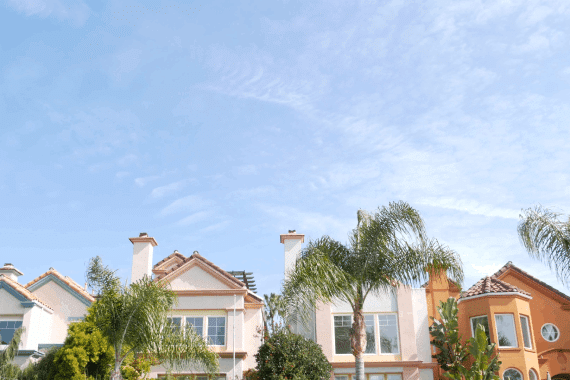 A row of residential homes in Livermore, CA.